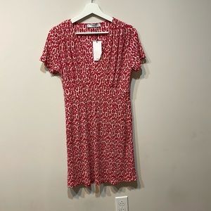 Mango sundress, red floral pattern